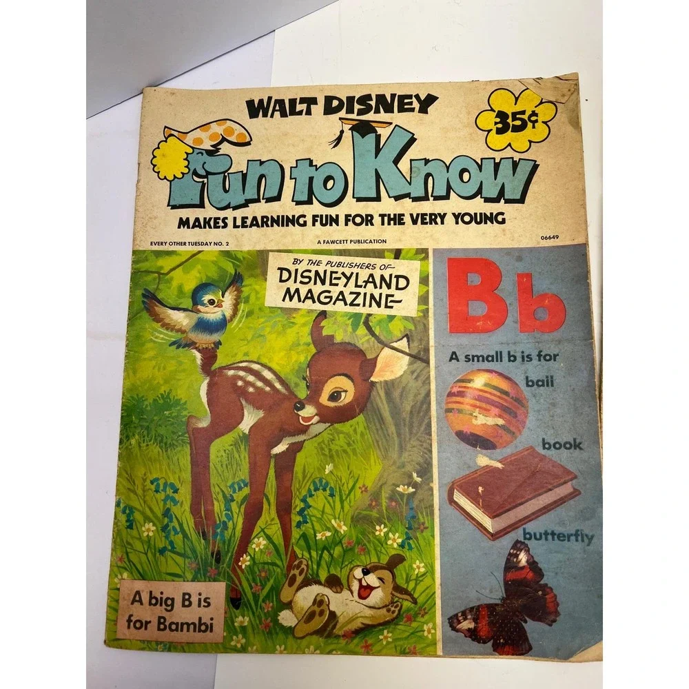 VTG‎ 1972 Walt Disney Fun to Know Magazines Lot of 3 Number 2, 4, 10